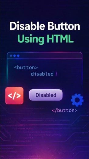 Disable Button Using Only HTML (No JavaScript) #coding #shorts