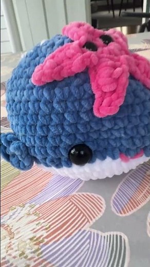 Crochet the cute amigurumi sea star whale with me!