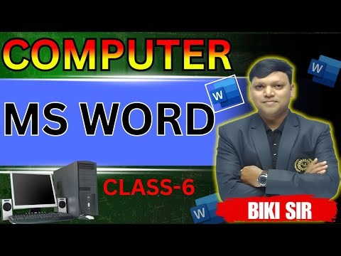 MS WORD | CLASS - 6 | BY BIKI SIR #viot #computer#MSOFFICE#education #vedang