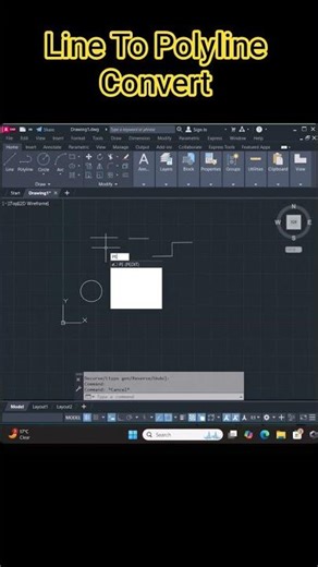 To convert Line to Polyline in AutoCAD 2023 #anandcadmaster ,#autocad #drawing
