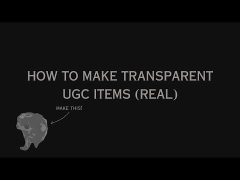 How to make Transparent Items on Roblox