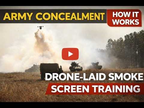 Drone-Laid Smoke Screen Training: How Army Units Hide Moving Tanks
