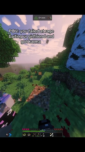 The game was not on my side today #minecraft #rage #fail #girlfriend #karma