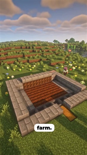 STOP HARVESTING LIKE THIS ‼️ Semi Auto Farm Minecraft #minecraft #minecraftshorts #minecraftbuilding
