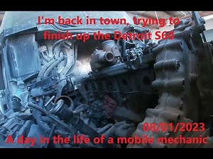 Camshaft install on Series 60 Detroit.