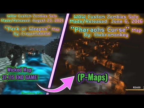 WAW Custom Zombies Solo▐ "Perk or Weapon & Pharaohs Curse" Map Completed