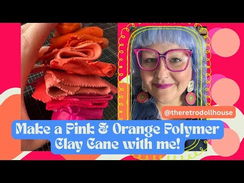 Pink And Orange Polymer Clay Cane Tutorial