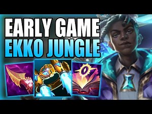 HOW TO PLAY EKKO JUNGLE & HARD CARRY THE EARLY GAME! - Best Build/Runes S+ Guide - League of Legends