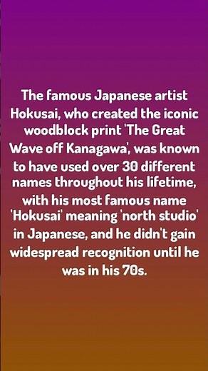 Japan History / The famous Japanese artist Hokusai, who created the ...