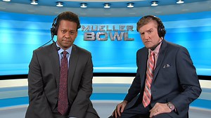 Sports analysts Larry Boberry and Gary Nanafanafoferry have opposing viewpoints on what lessons we should learn from Robert Mueller’s congressional testimony. | The Late Show with Stephen Colbert