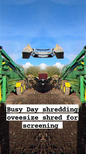 Shredding oversize green waste shred for screening. #greenwastemanagement #greenwasteremoval #chester #flintshire #gardening #Wrexham #treesurgeon #gardener #horticulture #treesurgery | County Composting