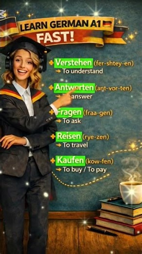 Learn German Fast 🇩🇪 | A1 German Verbs with Pronunciation #shorts