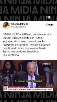 🔥US Ambassador gets tangled up when questioned about Trump's massive tariff on Brazil🔥