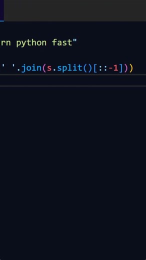 Reverse words orders using Python #coding #python #programming
