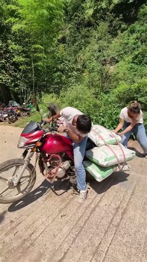 It failed; the motorcycle couldn't withstand it. #automobile #funny