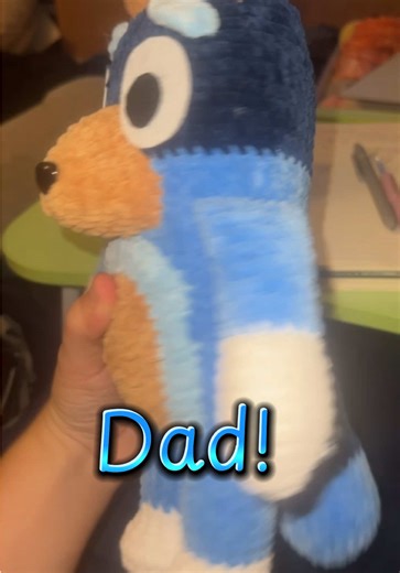 Just finished up writing the pattern for this guy! Next to make mom’! And the pups! #bluey #bandit #crochet #amigurumi #blueycrochetpattern