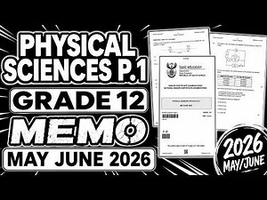 2026 MEMO PHYSICAL SCIENCES P.1 GRADE 12 MAY-JUNE GRADE 12 THUNDEREDUC, PPAER 1 PHYSICAL SCIENCE P.1