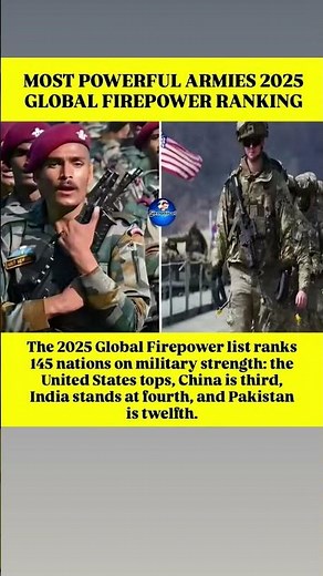 Global Firepower Index 2025: World Military Strength Rankings #army #news #shorts