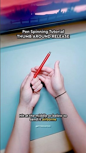 Thumb Around Release Pen Spinning Tutorial 🖊️💫