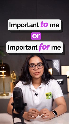 “Important to Me” or “Important for Me”? Confusing English Words Explained! Common English Mistakes 👉 Online English Course Details - https://www.letstalk.academy/s/store OR 👉Send 'HI' on WhatsApp no - 919324246223 Confused about “important to me” vs “important for me”? You’re not alone! 🌟 In this quick ESL lesson, learn the difference between these two common English phrases so you can speak confidently and avoid common English mistakes. Discover when to use “important to me” (for personal v