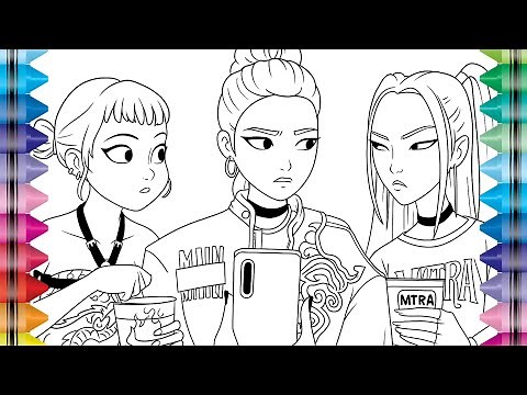 Huntrix KPop Demon Hunters New Coloring Pages / How to Color Huntrix| DRAW WITH JOSE