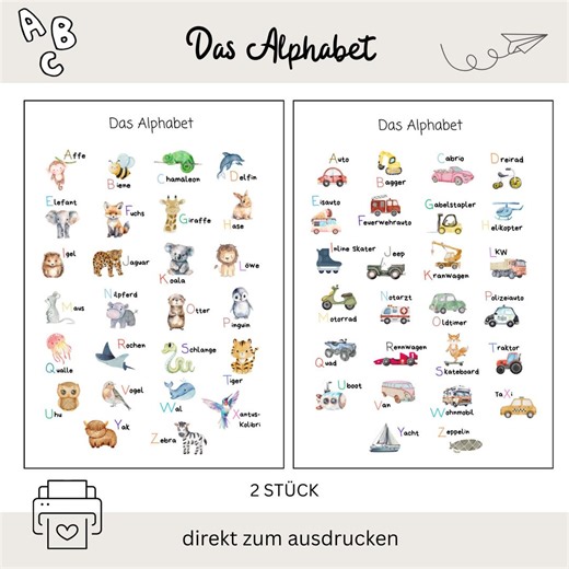 Learning Abcs / ABC Poster / Children's Room Poster / Kindergarten Poster / Children's Room Art Print / Children's Room Poster / Learning Poster / Montessori - Etsy