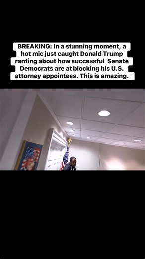 BREAKING: In a stunning moment, a hot mic just caught Donald Trump ranting about how successful Senate Democrats are at blocking his U.S. attorney appointees. This is amazing. | Democratic Wins Media