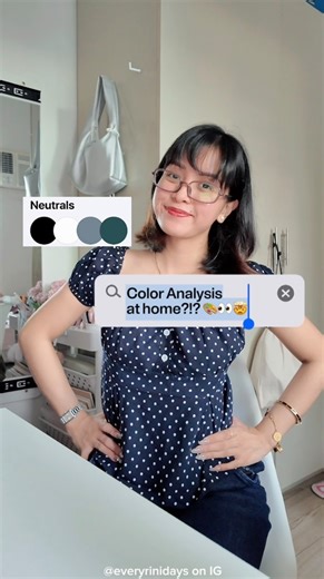 Rini | Study, Cozy Room, Mini Vlogs ⋆𐙚₊˚⊹♡ on Instagram: "— color analysis at home 🎨💭✨ me when i’m bored: online window shopping 😆👚 me when the package arrives: why does this color hate me 💀 thankfully, @chance_vision has a color analysis feature which i can try at home so i stop buying tops that are simply not giving 🙂‍↕️✨ no more "why do i look washed out” fits with the color analysis feature 🎨 now, i have fewer purchase regrets and better fits 💫💕 ⭐️ LINK in bio to try Chance AI Colo