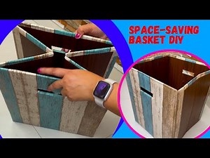 DIY Foldable Laundry Basket from Cardboard | Easy & Budget-Friendly Craft