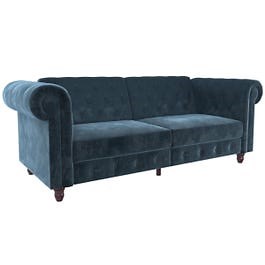 Dorel Felix Chesterfield Sofa Bed - Blue