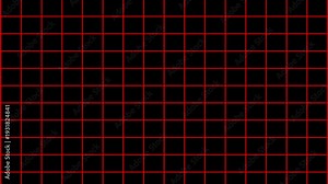 red square pattern, moving grid on black background, upward animated red grid moving video 4k.