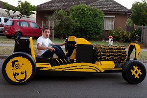 Full-size Lego car actually drives