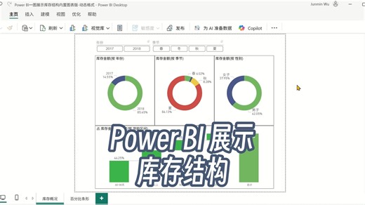 Power BI 展示库存结构