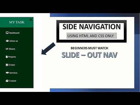 How To Create A Side-Navigation Bar Using Html & Css | HTML & CSS Tutorial