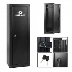 Mossy Oak 8 Gun Security Cabinet, 17-inch x 11-inch, Key Lock, Black