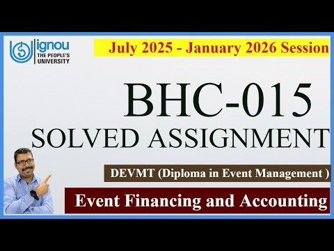 IGNOU BHC-015 Solved Assignment July 2025 & January 2026 | Event Marketing | DEVMT