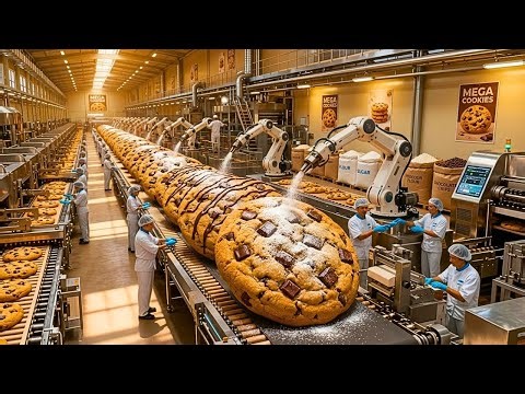 FULL PROCESS | Inside a Modern Cookie Factory: From Dough Mixing to Crispy Perfection
