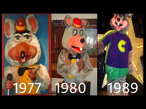 Chuck E Cheese all animatronics - evolution