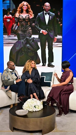Tamron Hall Show on Instagram: "Should a dress cause this much drama?? 🚨Exclusive🚨 @jamalhbryant and @mzkarribaby respond to critics of her dress. Full interview TOMORROW 17."