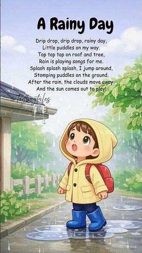 Rainy Day | Rain Poem for Kids #rainyday #kidspoem