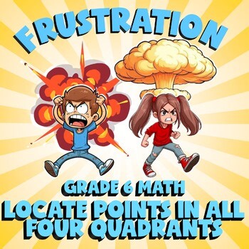 Locate Points in All Four Quadrants FRUSTRATION Math Game - No Prep Grade 6