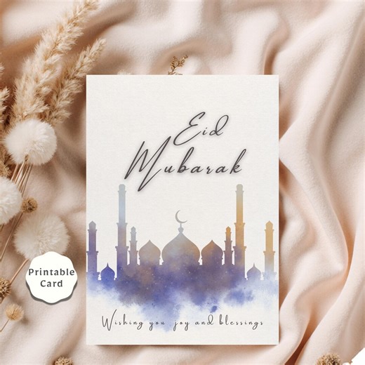 Printable Eid Mubarak Cards Bundle | 6 Islamic Greeting Cards | Instant Download - Etsy
