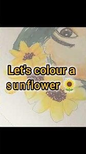 🌻 Beautiful Sunflower Color Drawing | Easy Step-by-Step Art Tutorial 🎨