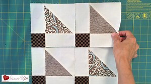 21K views · 783 reactions | Nine patch blocks are one of the best types of blocks to slice and turn. Like this disappearing shoofly. So many possibilities. Full tutorial and pattern: https://www.etsy.com/au/listing/509192877/the-four-seasons-of-the-heart-quilt-1 | TeresaDownUnder | Facebook