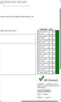 🧮 CodingBat – Python - Logic1 - 05 sorta_sum #codingbat #pythonprogramming #pythonprogramming