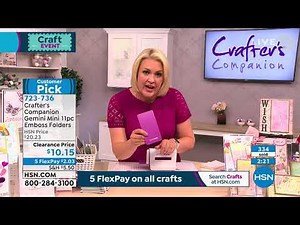 Crafter's Companion Gemini Mini 11piece Embossing Folder...