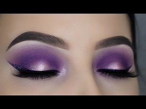 Purple Halo Eye Makeup + Glitter Eyeliner