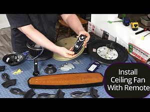How To Install Ceiling Fan With Remote Fan Light & Dimming Feature (Hampton Bay Isolabella)