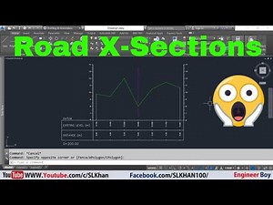 How to Draw Road Cross Section in AutoCAD ? | Land surveying