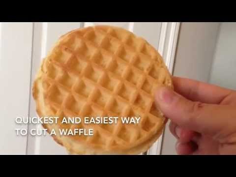 Quickest and Easiest Way to Cut a Waffle - Life Hacks